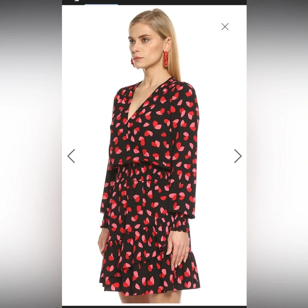 MICHAEL KORS Petal Crepe Wrap Ruffle Dress - Picture 4 of 7